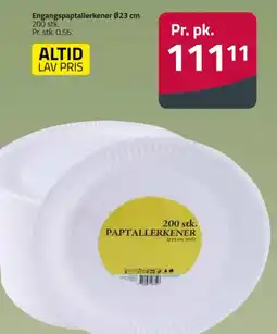 Fleggaard Paptallerkener tilbud
