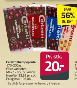 Fleggaard Carletti Kæmpeplade tilbud