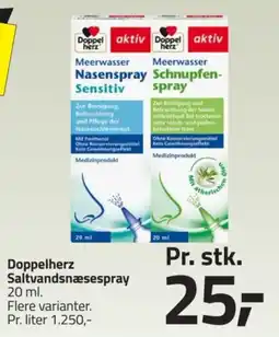 Fleggaard Doppelherz Saltvandsnæsespray tilbud