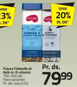 Fleggaard Futura Fiskeolie el. Kalk m. D-vitamin tilbud