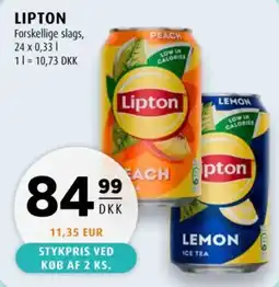 Scandinavian Park Lipton forskellige slags tilbud