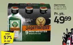Fleggaard Jägermeister mini meister shots-to-go tilbud