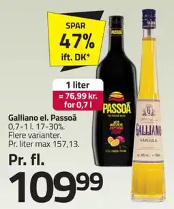 Fleggaard Galliano el. Passoã tilbud