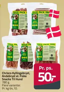 Fleggaard Chrisco Kyllingebryst, Andebryst el. Fiske Snacks Til Hund tilbud