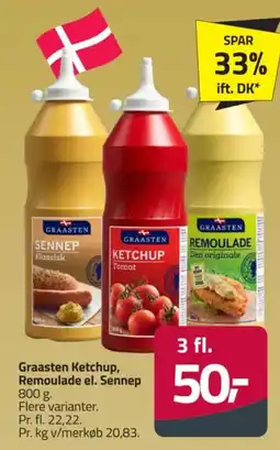 Fleggaard Graasten Ketchup, Remoulade el. Sennep tilbud