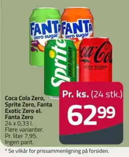 Fleggaard Coca Cola Zero, Sprite Zero, Fanta Exotic Zero el. Fanta Zero tilbud