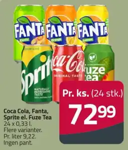 Fleggaard Coca Cola, Fanta, Sprite el. Fuze Tea tilbud