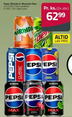 Fleggaard Pepsi Mirinda Mountain Dew tilbud