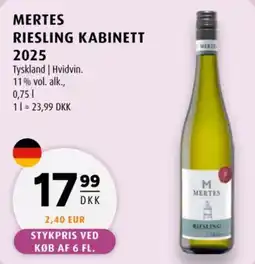 Scandinavian Park Mertes Riesling Kabinett tilbud