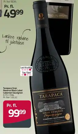Fleggaard Tarapaca Gran Reserva Black Label Cabernet Sauvignon tilbud