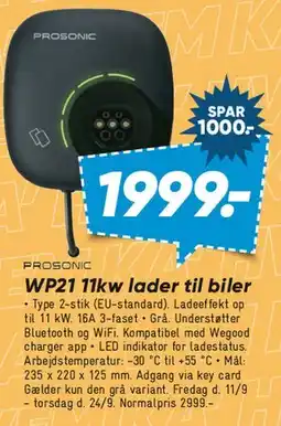 Bilka 11 kW ladekabel tilbud