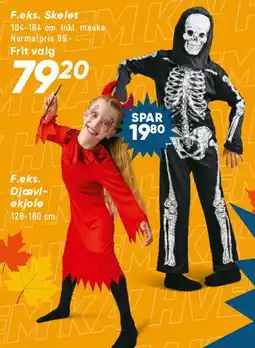 Bilka Skelet / Djævle kjole tilbud