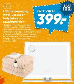 Bilka Frit valg: LED makeupspejl eller varmeplaid tilbud