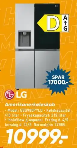Bilka LG Amerikansk køleskab tilbud