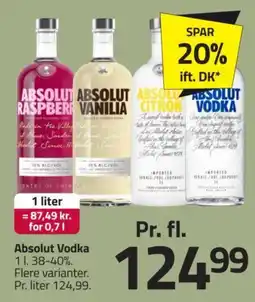 Fleggaard Absolut Vodka tilbud