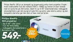 Bilka Philips NeoPix 100 projektor tilbud