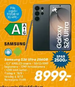 Bilka Samsung Galaxy S26 Ultra 256GB tilbud