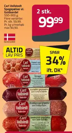 Fleggaard Carl Vollstedt spegepølser tilbud