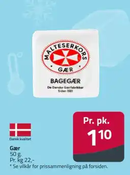 Fleggaard Malteserkors Gær tilbud
