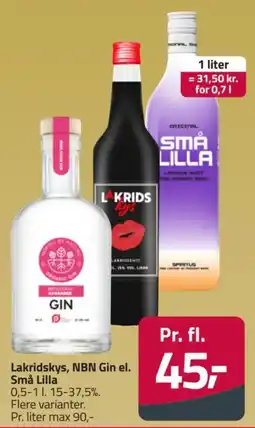 Fleggaard Lakridskys Nbn Gin el. Små Lilla tilbud