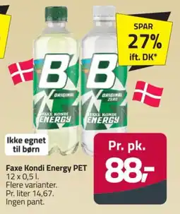 Fleggaard Faxe Kondi Energy tilbud