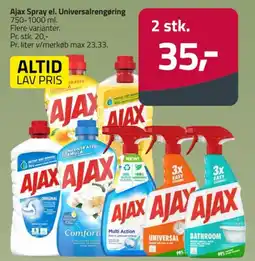 Fleggaard Ajax spray el. universalrengøring tilbud