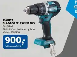 Davidsen Makita slagboremaskine 18 v dhp484z tilbud