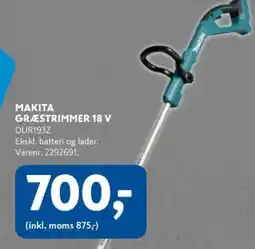Davidsen Makita græstrimmer 18 v tilbud