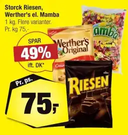 Calle Storck Riesen, Werther's el. Mamba tilbud