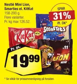 Calle Nestlé Mini Lion, Smarties el. KitKat tilbud