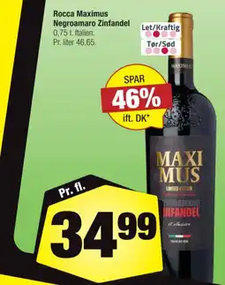 Calle Rocca Maximus Negroamaro Zinfandel tilbud