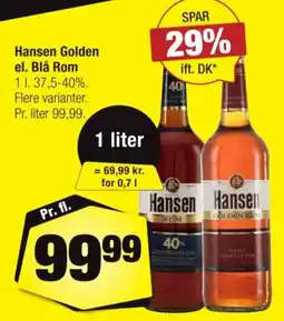 Calle Hansen Golden el. Blå Rom tilbud
