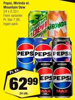 Calle Pepsi, Mirinda el. Mountain Dew tilbud
