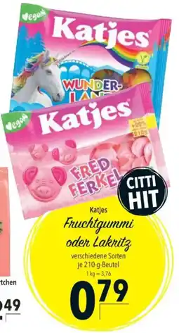 Citti Katjes Fruchtgummi oder Lakritz tilbud