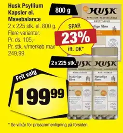 Calle Husk Psyllium Kapsler el. Mavebalance tilbud