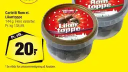 Calle Carletti Likørtoppe tilbud
