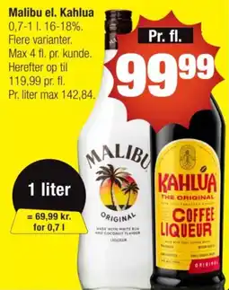 Calle Malibu el. Kahlua tilbud