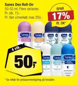 Calle Sanex Deo Roll-On tilbud