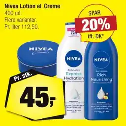 Calle Nivea lotion el. creme tilbud
