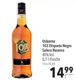 Citti Osborne 103 Etiqueta Negra Solera Reserva tilbud
