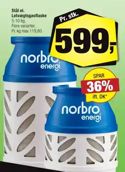 Calle Norbro energi Letvægtsgasflaske tilbud