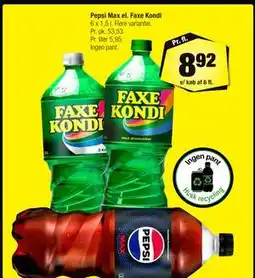 Calle Pepsi Max el. Faxe Kondi tilbud