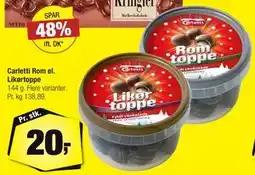 Calle Carletti Rom el. Likørtoppe tilbud