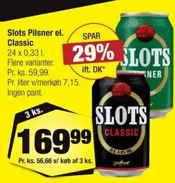 Calle Slots Pilsner el. Classic tilbud