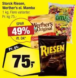 Calle Storck Riesen, Werther's el. Mamba tilbud