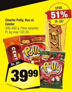 Calle Cloetta Polly, Kex el. Center tilbud