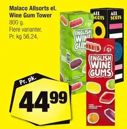 Calle Malaco Allsorts el. Wine Gum Tower tilbud