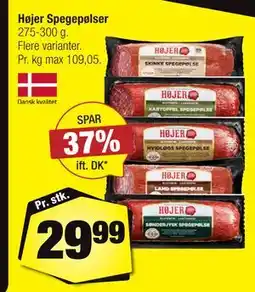 Calle Højer Spegepølser tilbud