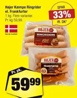 Calle Højer Kæmpe Ringrider el. Frankfurter tilbud
