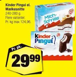 Calle Kinder Pingui el. Mælkesnitte tilbud